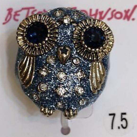 New Betsey Johnson Owl Statement Ring - Picture 5 of 7